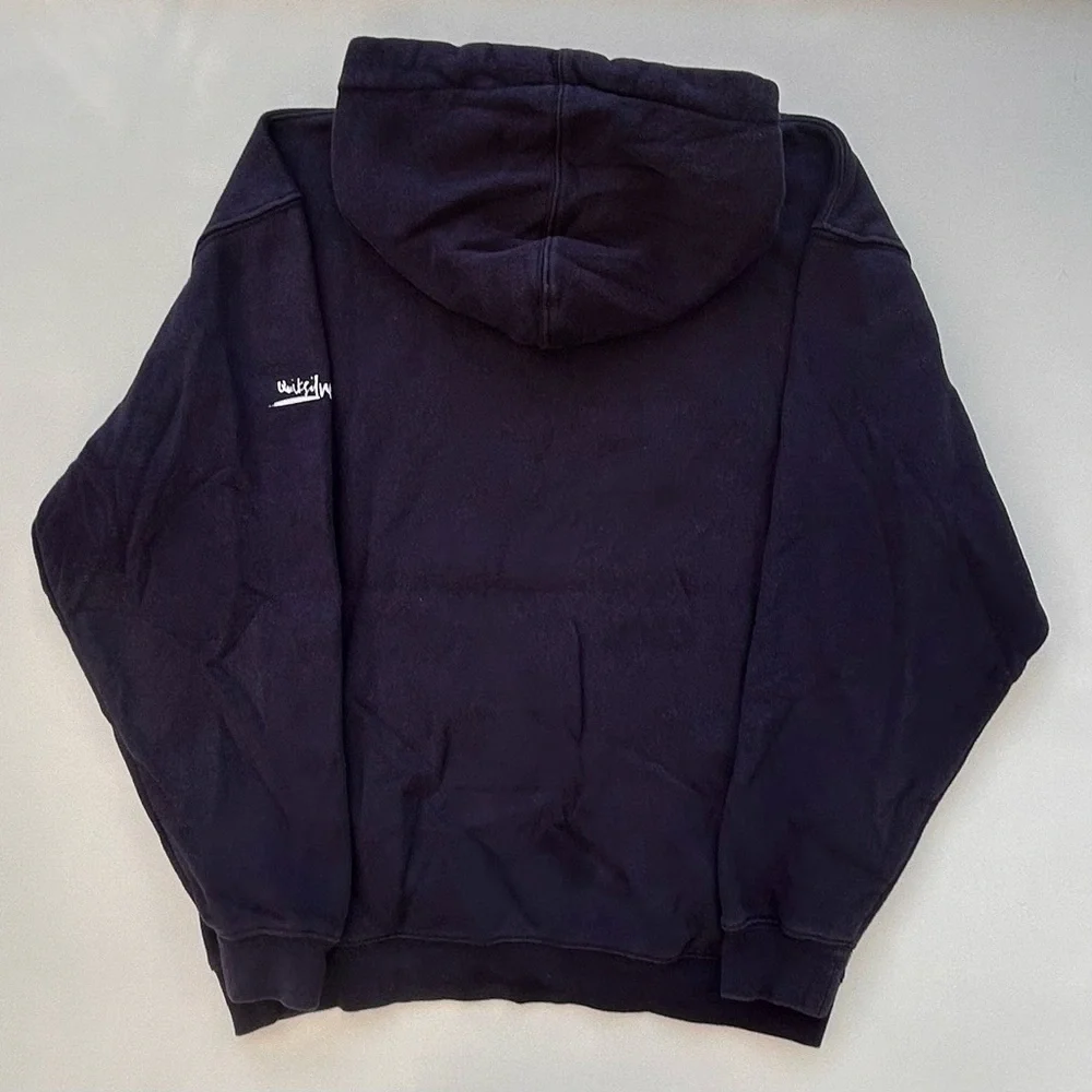 Vintage Y2K Newport Harbor Surf Team Quiksilver Hoodie Size Men’s Small Navy - Picture 4 of 7